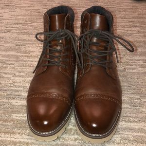 WORN ONCE Men’s SONOMA chestnut boots - size 10.5